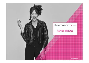 Capital Increase  3 December2018  A NEW DEVELOPMENT PHASE IN OUR GROWTH JOURNEY  Net revenue