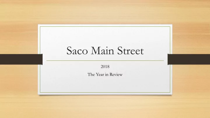 saco main street