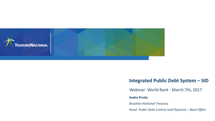 integrated public debt system sid