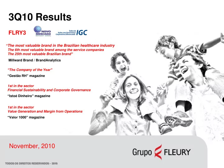 3q10 results