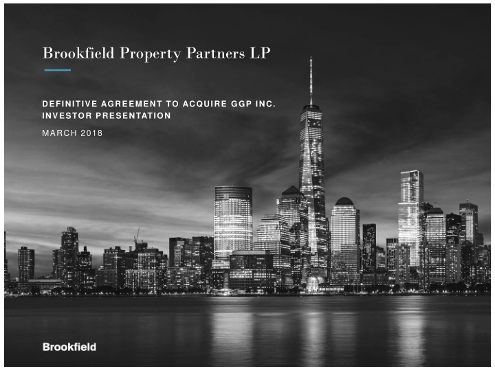 brookfield property partners lp