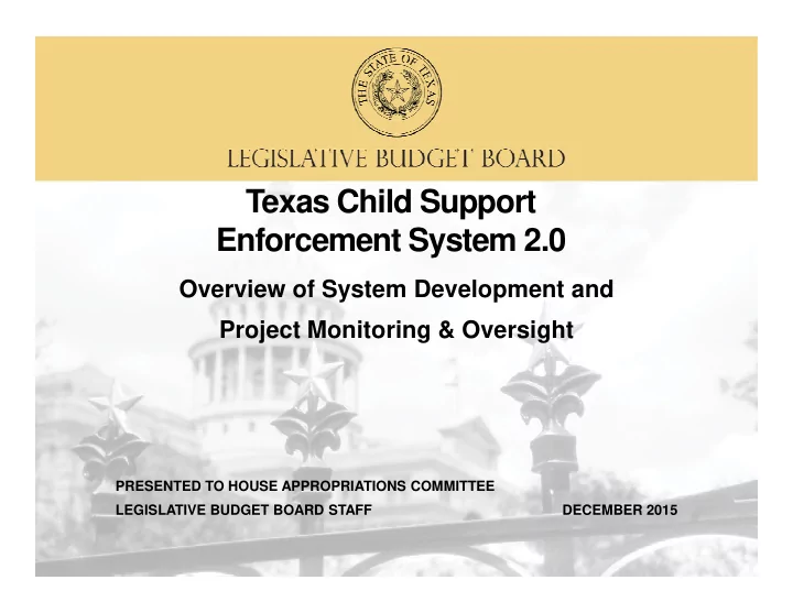 texas child support enforcement system 2 0