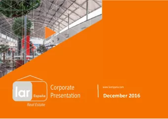 Corporate  www.larespana.com  Presentation  December 2016  2  Snapshot  Shareholder Structure