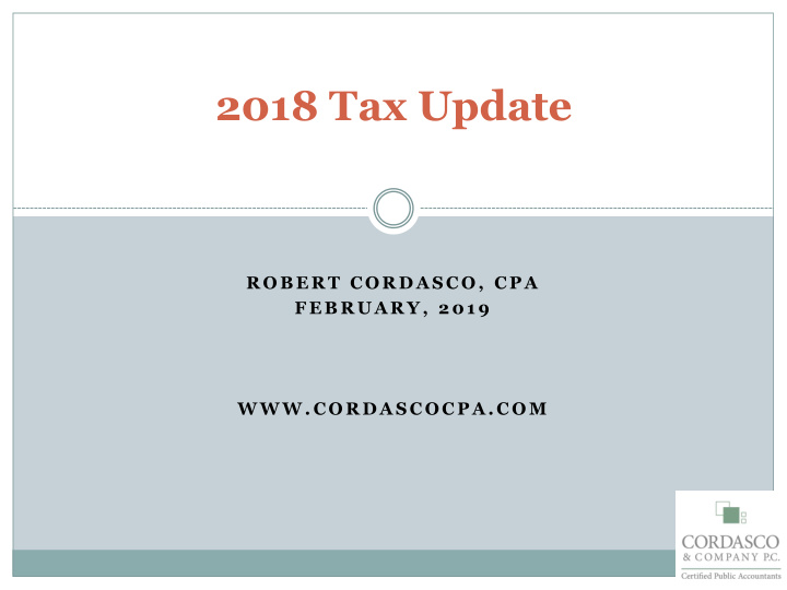 2018 tax update