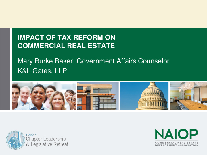impact of tax reform on commercial real estate mary burke