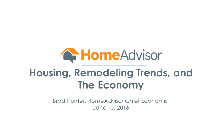 housing remodeling trends and the economy