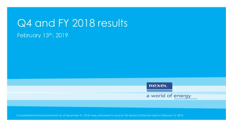 q4 and fy 2018 results