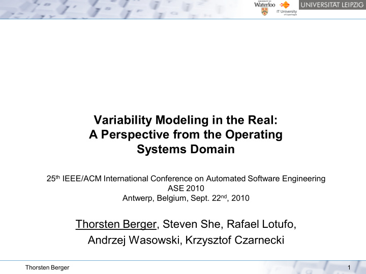 variability modeling in the real a perspective from the