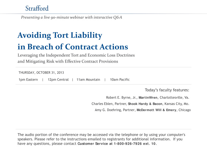 avoiding tort liability in breach of contract actions