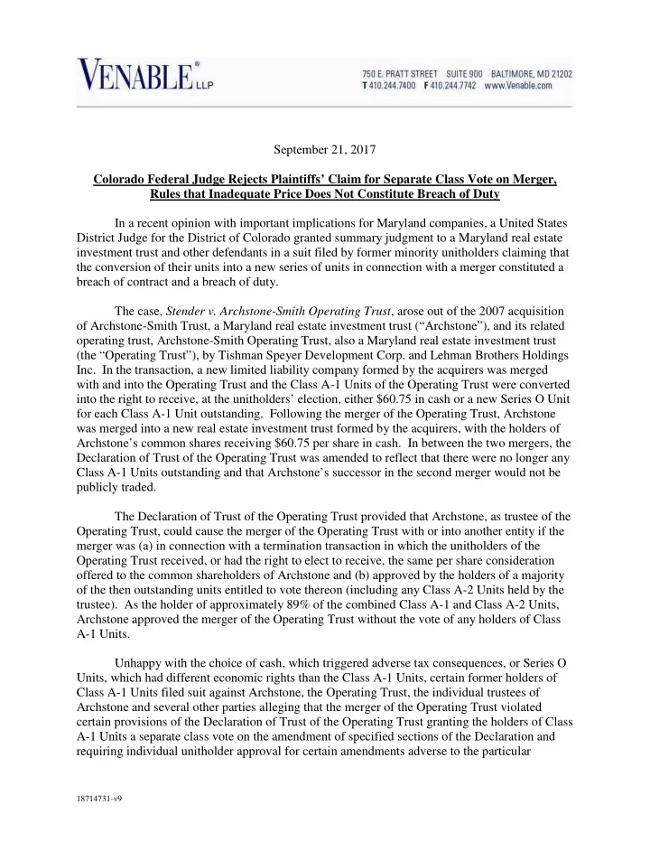 september 21 2017 colorado federal judge rejects