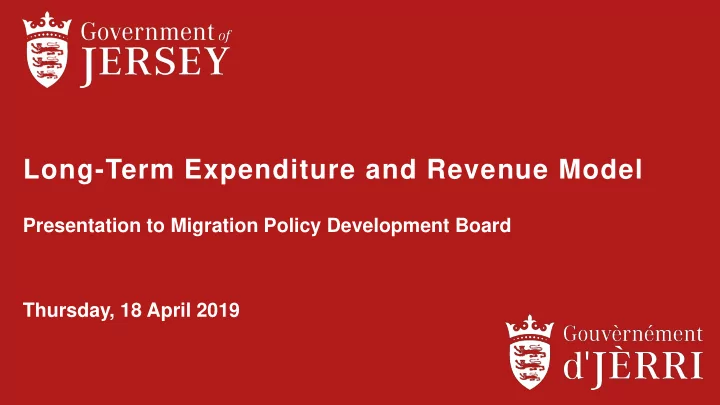 long term expenditure and revenue model