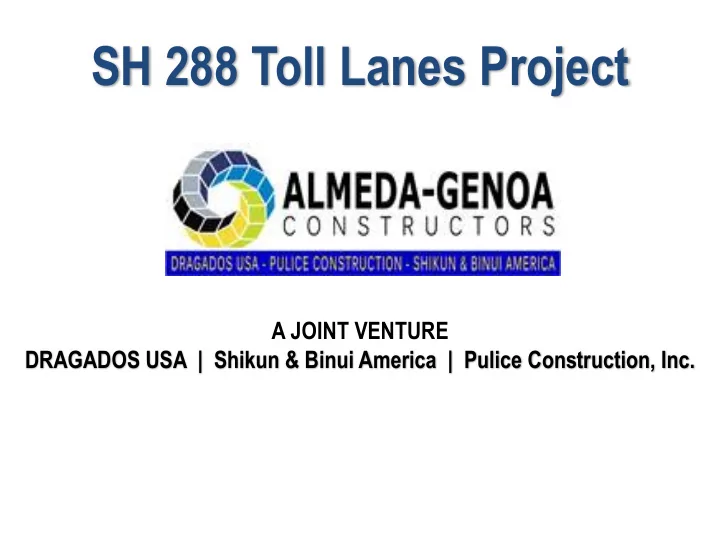 sh 288 toll lanes project