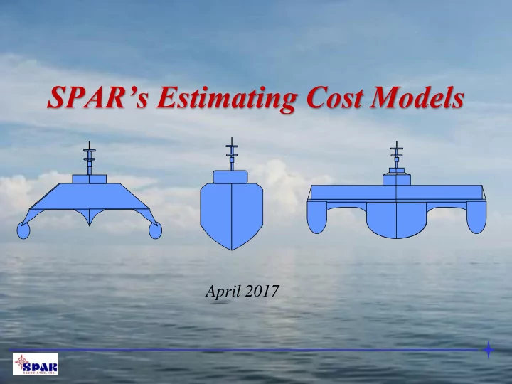 spar s estimating cost models