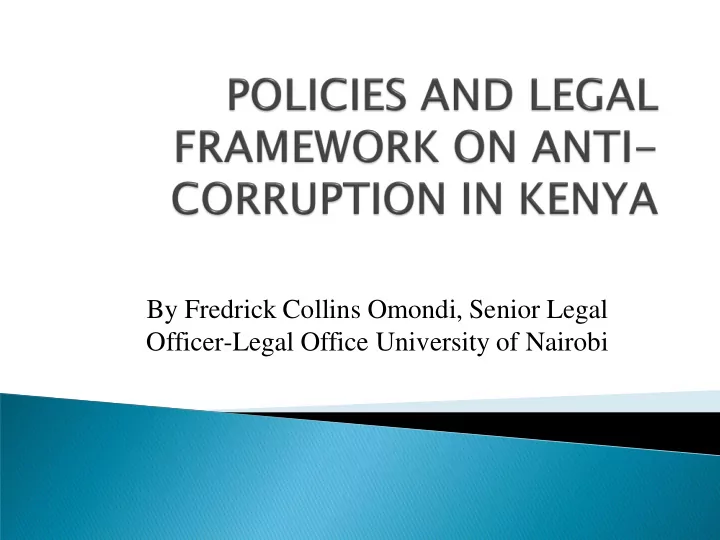 officer legal office university of nairobi