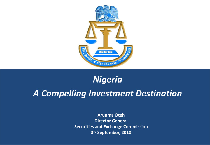 nigeria a compelling investment destination
