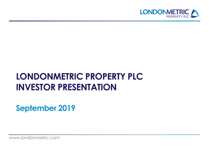 investor presentation