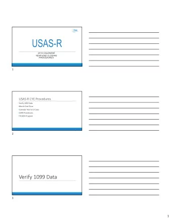 Verify 1099 Data  3  3  1  Verify 1099 Data  Verify Vendors that will receive 1099s and their