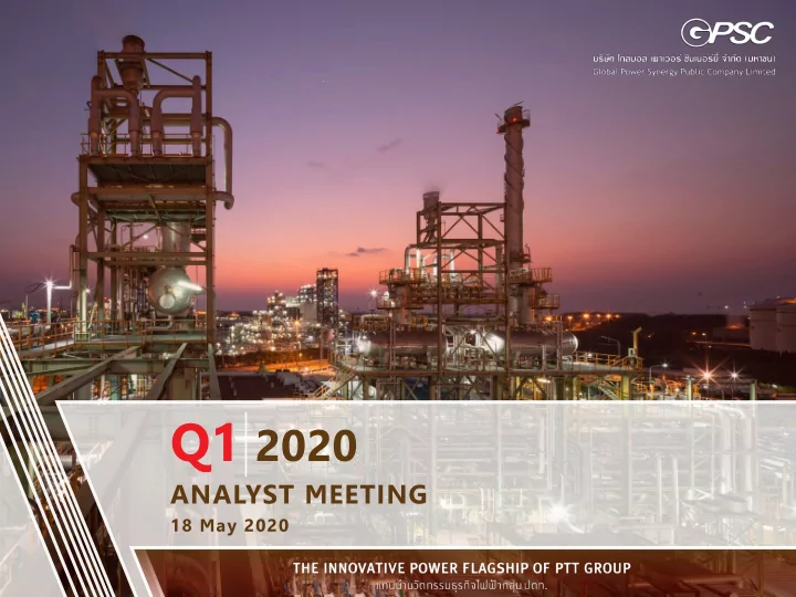q1 2020 key highlights