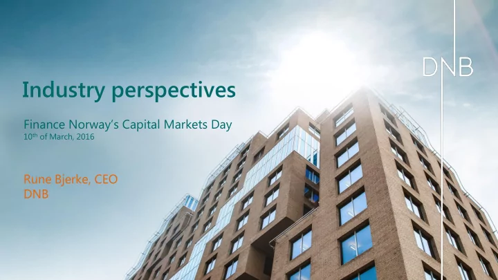 industry perspectives