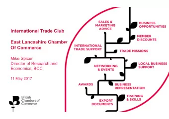 International Trade Club  East Lancashire Chamber  Of Commerce