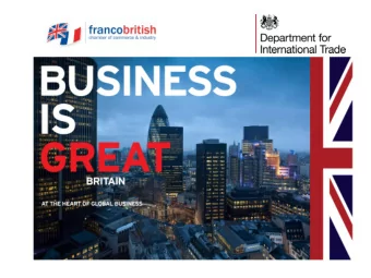 INTRODUCTION  Franco-British Chamber &amp; DIT  Our Services  Business Pack  London