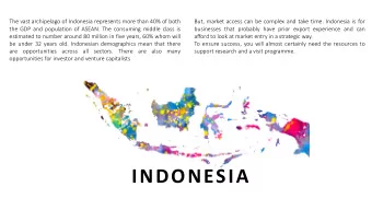 INDONESIA  Chamber Background      The OPD has provided bespoke market access  BritCham