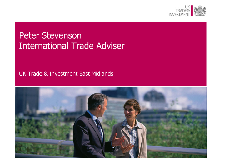 peter stevenson international trade adviser