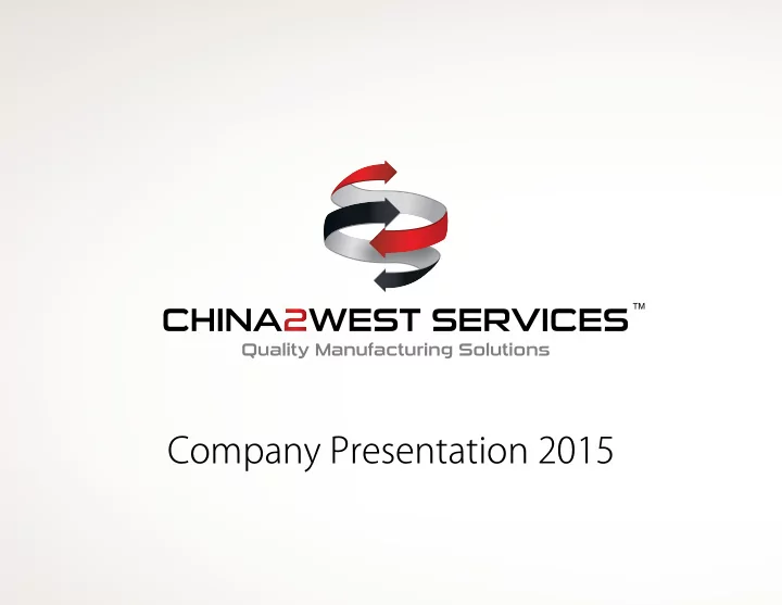 company presentation 2015