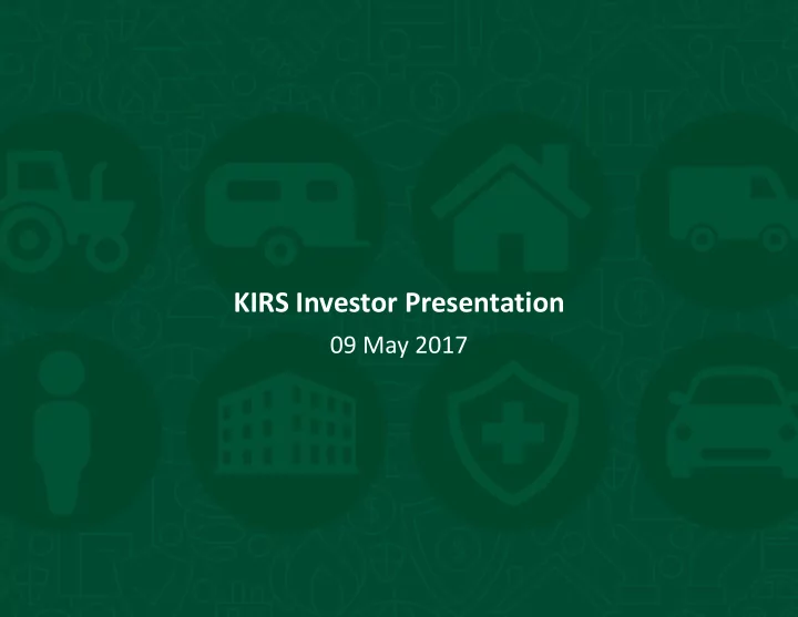 kirs investor presentation