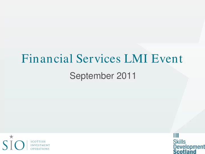 financial services lmi event