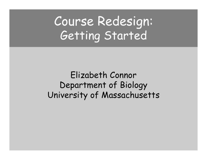 course redesign