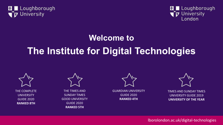 the institute for digital technologies
