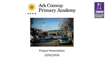 Project Presentation  23/02/2016  Organogram  Education Funding Agency  (Funder)  3BM Education