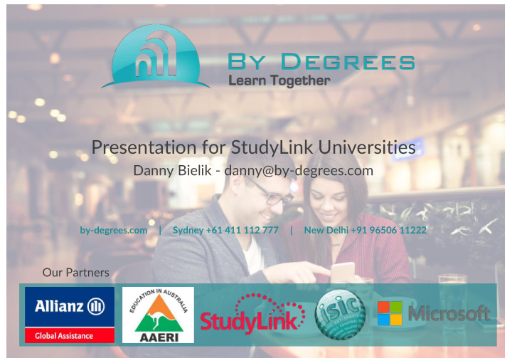presentation for studylink universities