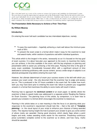 Page 1 of 10  This article builds on (and occasionally refers to) previous articles but can also be