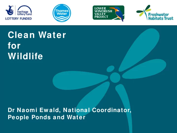 clean water for wildlife