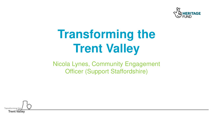 transforming the trent valley