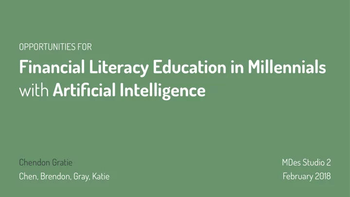 opportunities for financial literacy education in