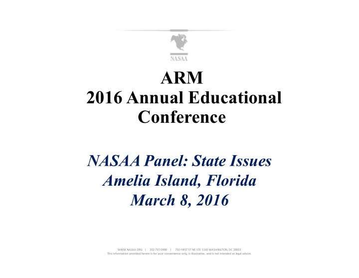 arm 2016 annual educational conference