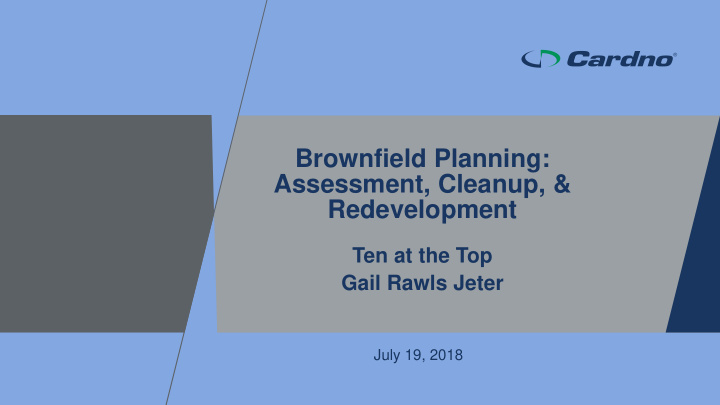 brownfield planning assessment cleanup redevelopment