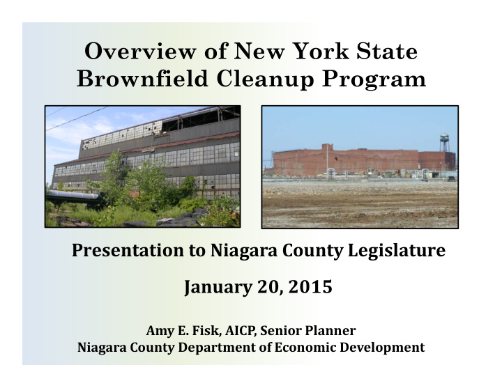 overview of new york state brownfield cleanup program