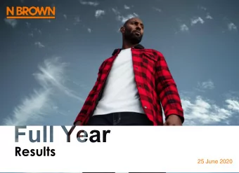 Results  25 June 2020  1  Full Year Results 2020  TABLE OF CONTENTS  1  FY20 financial results  2