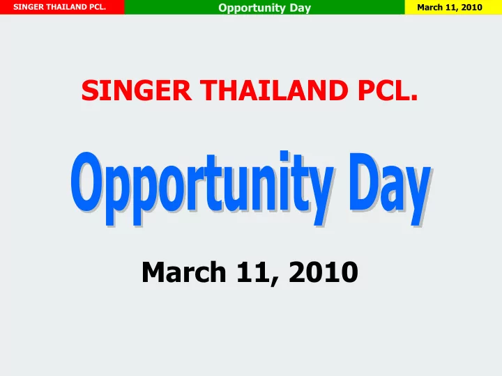 singer thailand pcl