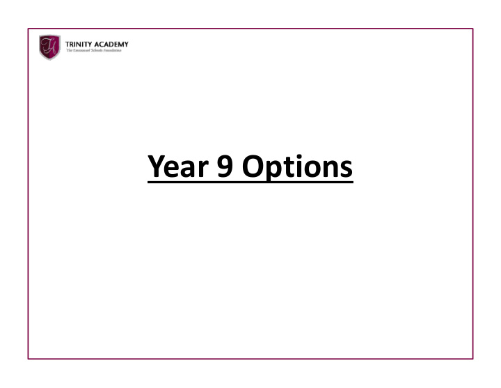 year 9 options preparing for success