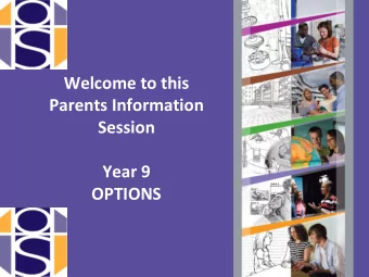 Parents Information  Session  Year 9  OPTIONS  Helen Everitt  Curriculum  Deputy Headteacher  AIMS