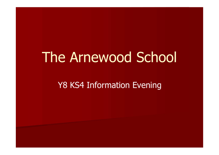 the arnewood school