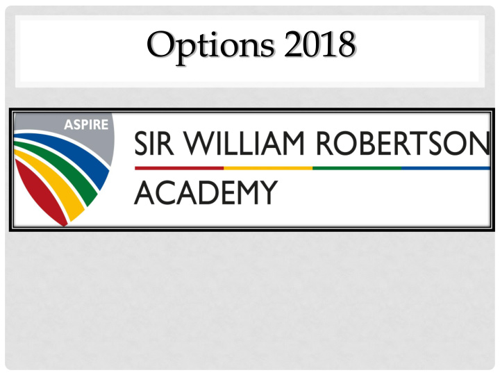 options 2018 qualifications new gcse