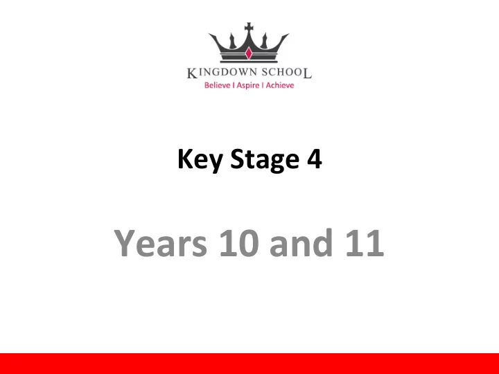 years 10 and 11