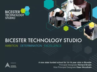 WERE A SCHOOL - SO WHATS DIFFERENT? Were now building a brand new state -funded school in