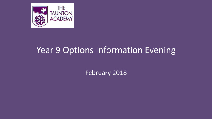 year 9 options information evening